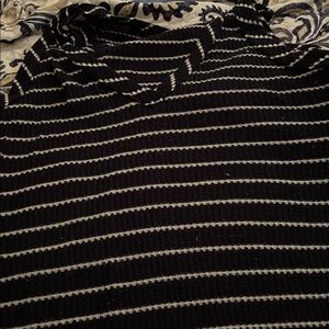 Black and White Striped Top